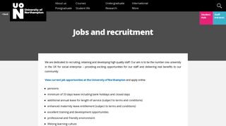 Jobs and recruitment | University of Northampton