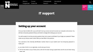 IT support | University of Northampton