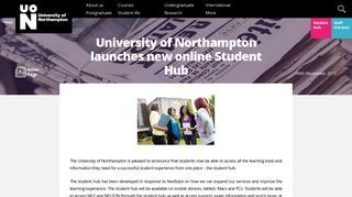 University of Northampton launches new online Student Hub ...