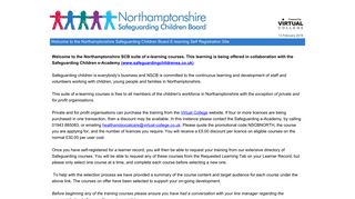 the Northamptonshire Safeguarding Children Board E-learning Self ...
