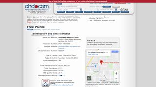 American Hospital Directory - NorthBay Medical Center (050367 ...