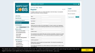 Register/Login - North East Jobs