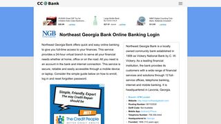 Northeast Georgia Bank Online Banking Login - CC Bank