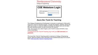 COE Webstore Login - Northeastern University