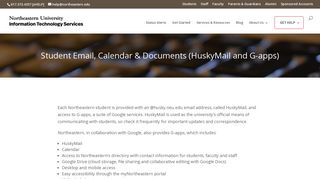 Student Email, Calendar & Documents (HuskyMail ... - Northeastern ITS