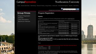 Group Fitness Registration - Campus Recreation - Northeastern ...