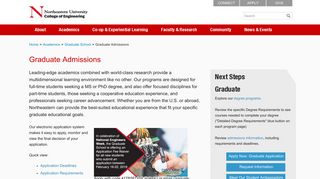 Graduate Admissions | Northeastern University College of Engineering