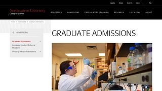 Graduate Admissions - Northeastern University College of Science