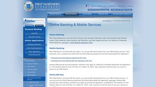 Online Banking & Mobile Services - First Northern Bank & Trust