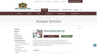 Online Banking & Bill Pay | First Northern Bank | Greater ...