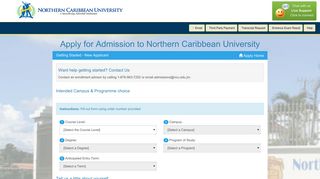 Apply Online - Aeorion NCU - Northern Caribbean University