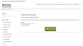 Student Email System | Northern College Student Portal