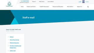 Staff e-mail | Northern Health