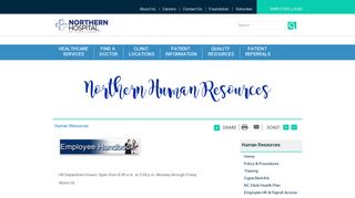 Northern Human Resources - Northern Hospital of Surry County