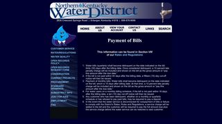 Paying your bill - Northern Kentucky Water District