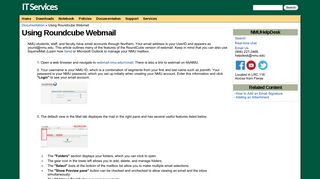 Using Roundcube Webmail | IT Services - NMU - Northern Michigan ...