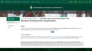 Student Employment Application | Northern Michigan University