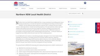 Northern NSW Local Health District - Northern NSW Local Health District