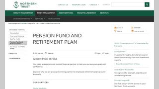 Pension Fund and Retirement Plan asset ... - Northern Trust