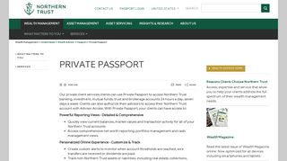 Private Passport - Wealth Advisor - Northern Trust