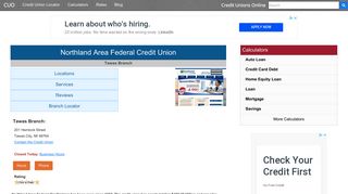 Northland Area Federal Credit Union - Tawas City, MI at 201 Hemlock ...