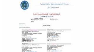 northland cable ventures llc - Public Utility Commission of Texas