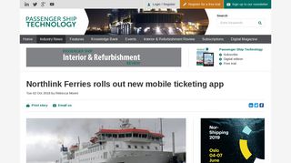 Northlink Ferries rolls out mobile ticketing app
