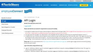 API Login | NorthShore