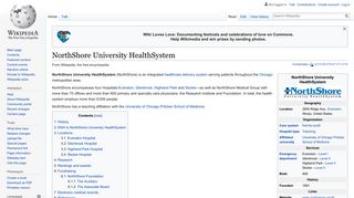NorthShore University HealthSystem - Wikipedia