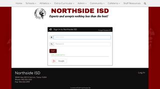Northside ISD - Site Administration Login