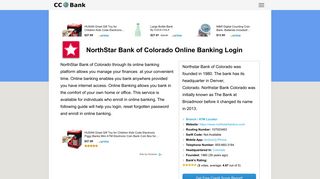 NorthStar Bank of Colorado Online Banking Login - CC Bank