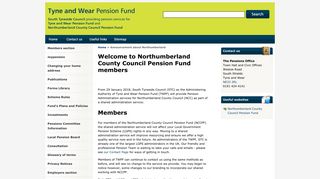 Welcome to Northumberland County Council Pension Fund members ...