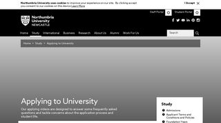 Applying to University - Northumbria University