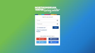 Login - Northumbrian Water Living Water