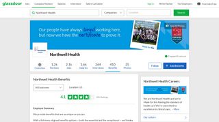 Northwell Health Employee Benefits and Perks | Glassdoor
