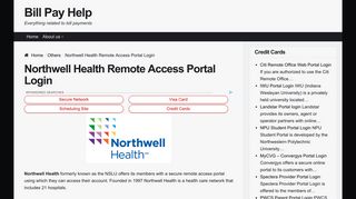 Northwell Health Remote Access Portal Login - Bill Pay Help