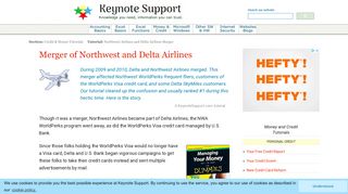 NWA & Delta Merger for WorldPerks, SkyMiles Frequent Fliers