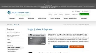 Login | Make A Payment - Northwest Bank