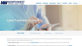 Loan Payment Options | Northwest Federal Credit Union