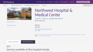 Northwest Hospital & Medical Center | UW Medicine