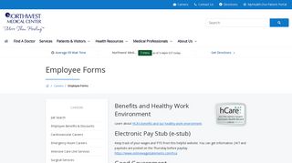 Employee Forms | Northwest Medical Center