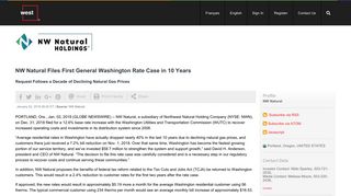 NW Natural Files First General Washington Rate Case in 10 Years ...