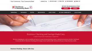 Business Checking and Savings Accounts - Northwest Community Bank