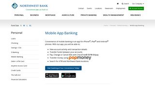 Mobile App Banking - Northwest Bank