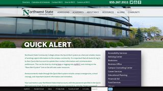 Quick Alert - Northwest State Community College