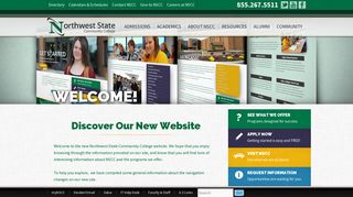 Discover Our New Website - Northwest State Community College