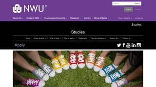 Apply | Studies | NWU | North-West University