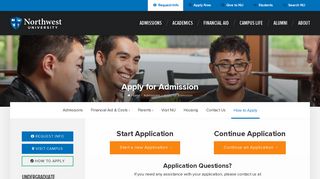 Apply for Admission - Northwest University