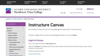 NVC : Instructure Canvas | Alamo Colleges