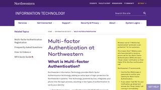 Multi-factor Authentication at Northwestern: Information Technology ...